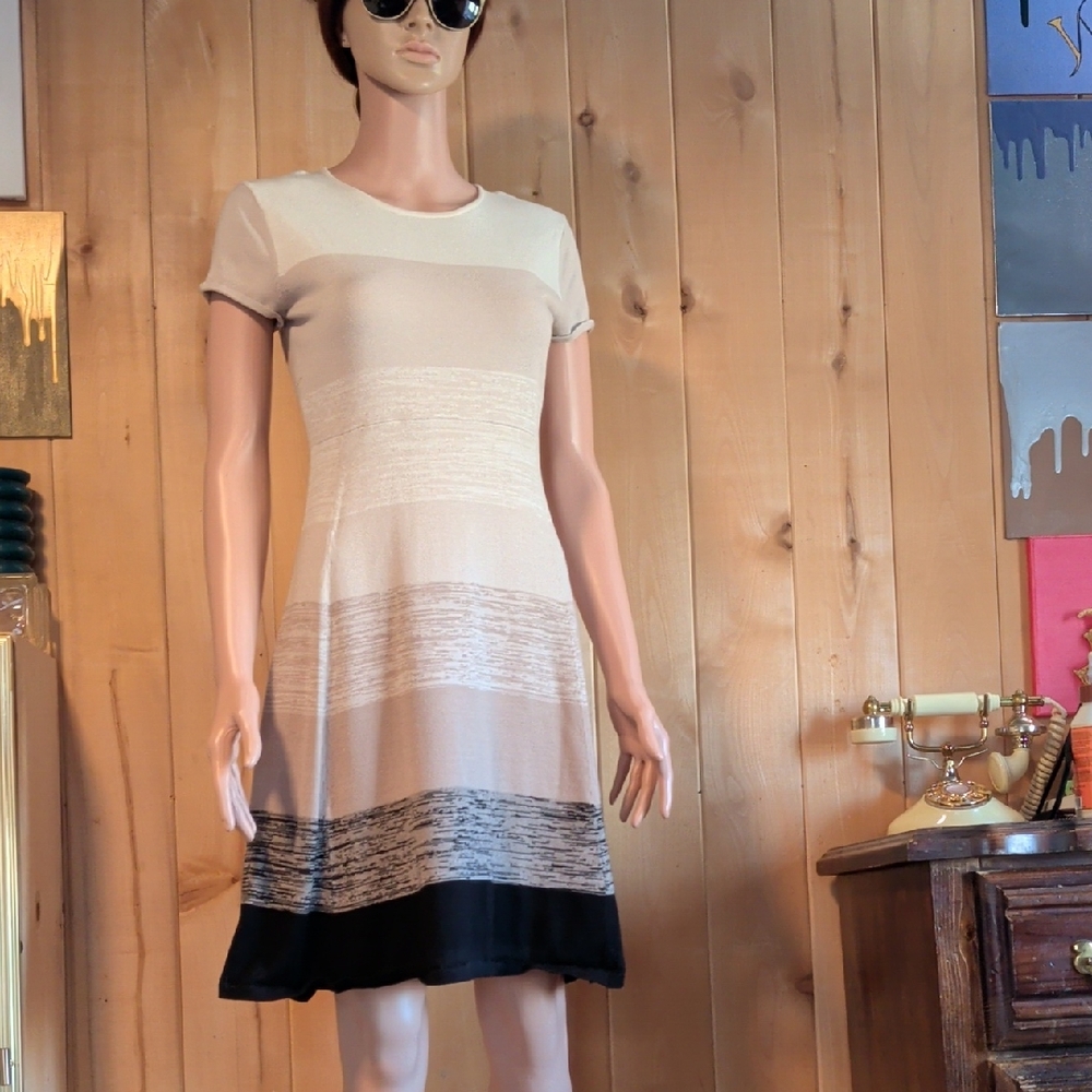 Philosophy Cream and Black Mini Dress